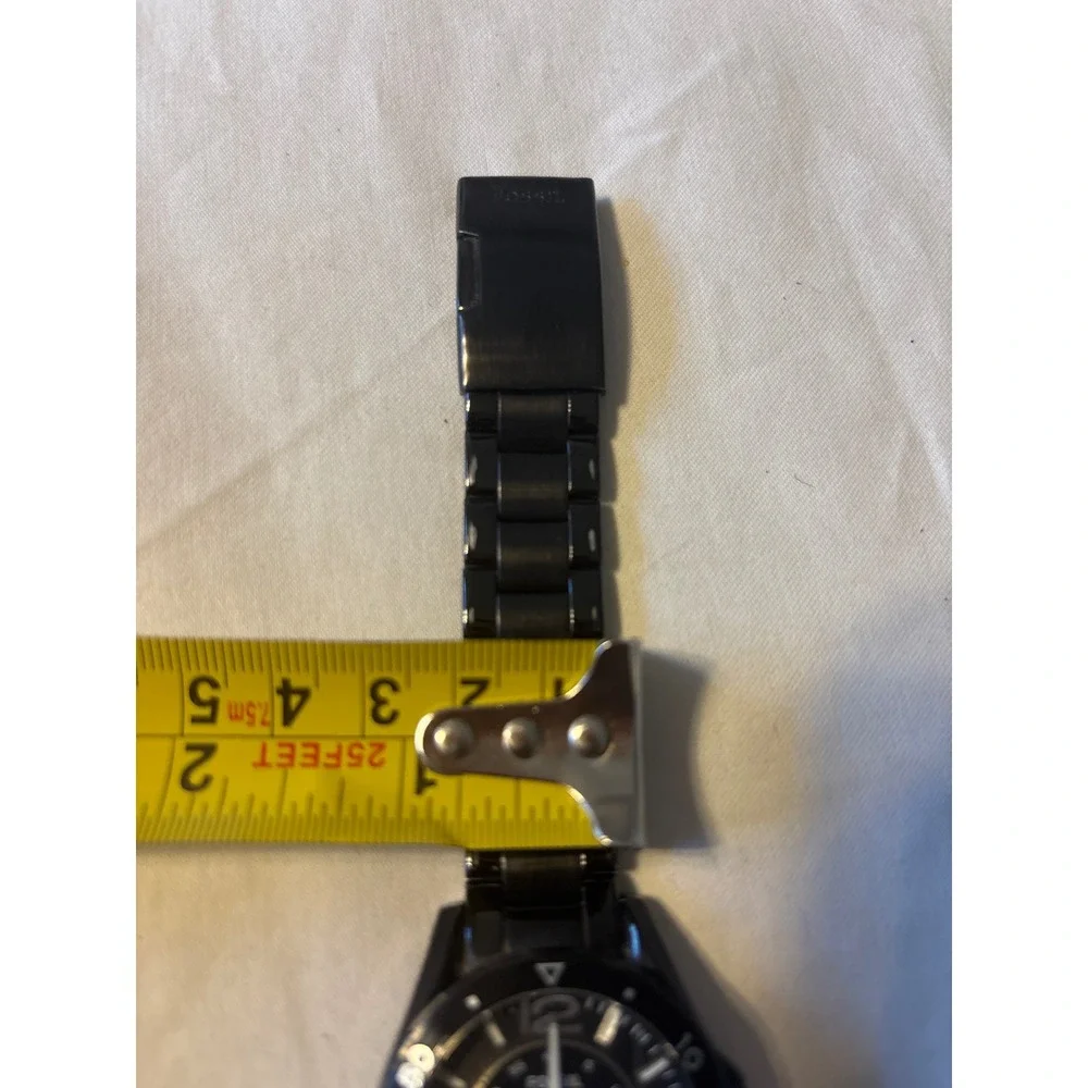 Fossil Watch AM-4302 Mens OS Black Good Stainless Steel Analog Date‎ 10 ATM